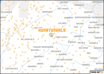 map of Humāyunwāla