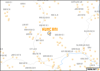 map of Humčani