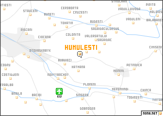 map of Humuleşti
