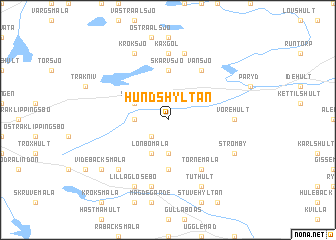 map of Hundshyltan