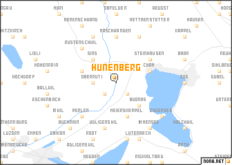map of Hünenberg