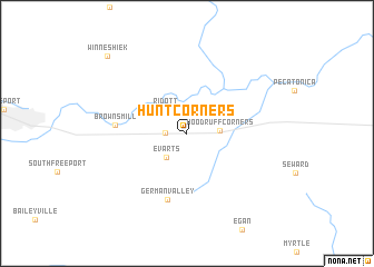 map of Hunt Corners