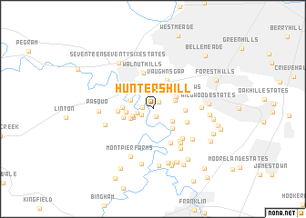 map of Hunters Hill
