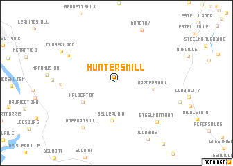 map of Hunters Mill