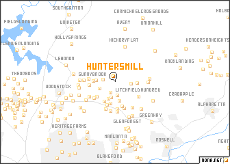 map of Hunters Mill