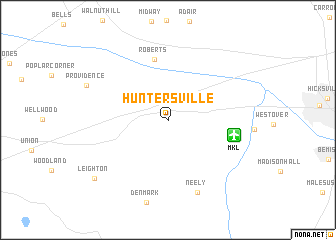 map of Huntersville