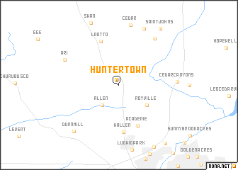 map of Huntertown