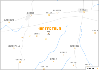 map of Hunter Town