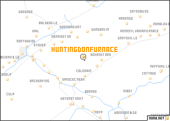 map of Huntingdon Furnace