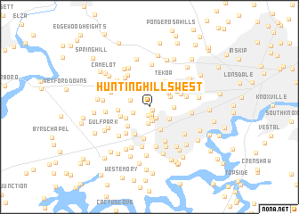 map of Hunting Hills West