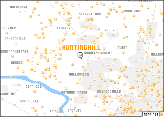 map of Hunting Hill
