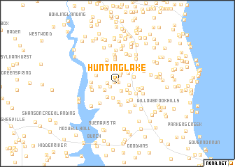 map of Hunting Lake