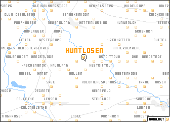 map of Huntlosen