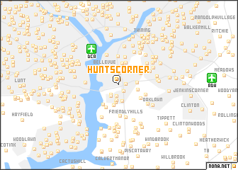 map of Hunts Corner