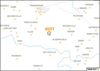 map of Hunt