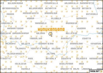 map of Hunukandana