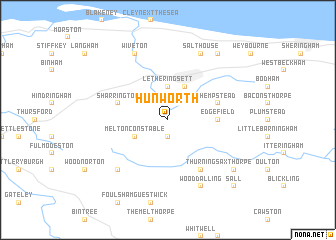 map of Hunworth