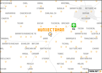 map of Hunxectamán