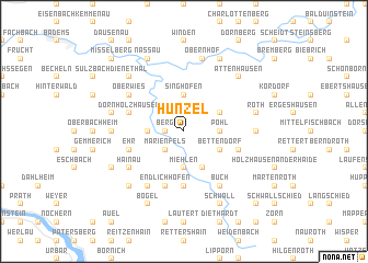 map of Hunzel
