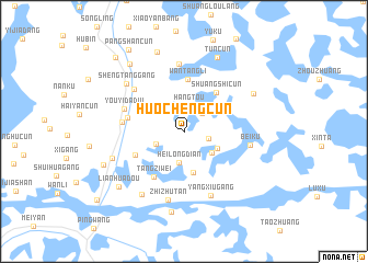 map of Huochengcun