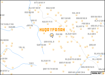 map of Ḩuqayfanah