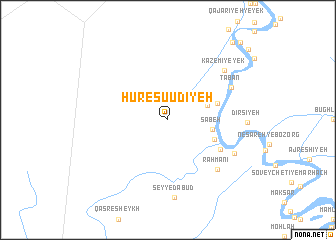map of Hūr-e Şū‘ūdīyeh