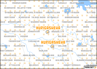 map of Hurigaswewa