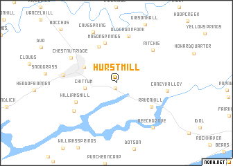 map of Hurst Mill