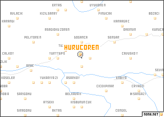 map of Huruçören