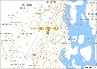 map of Husainwāla