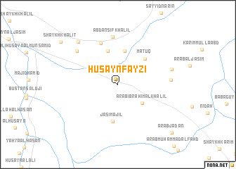 map of Ḩusayn Fayzī