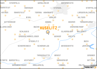 map of Hüselitz