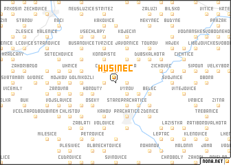 map of Husinec