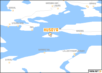 map of Husøya