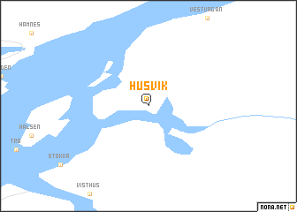 map of Husvik