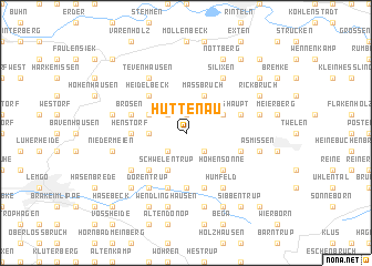 map of Hüttenau