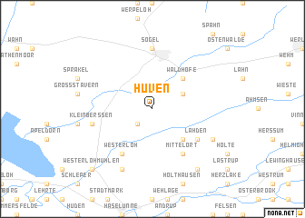 map of Hüven