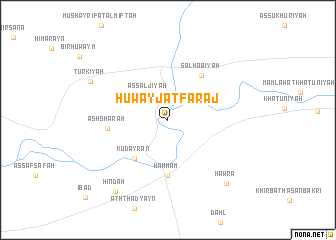 map of Ḩuwayjat Faraj