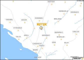 map of Hüyük