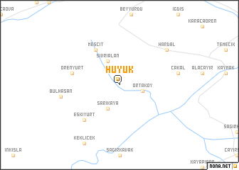 map of Hüyük