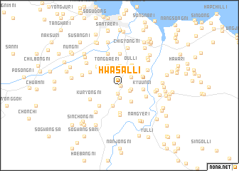 map of Hwasal-li