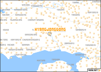 map of Hyangjŏng-dong