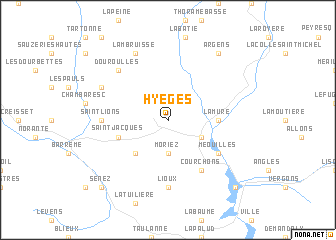 map of Hyèges