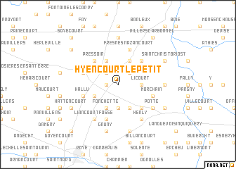 map of Hyencourt-le-Petit