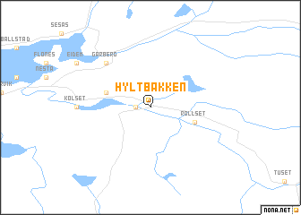 map of Hyltbakken