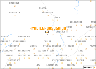 map of Hynčice pod Sušinou