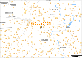 map of Hyŏllyong-ni