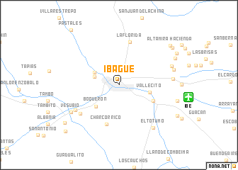 map of Ibagué