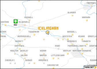 map of Icklingham