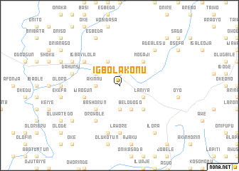 map of Igbo Lakonu